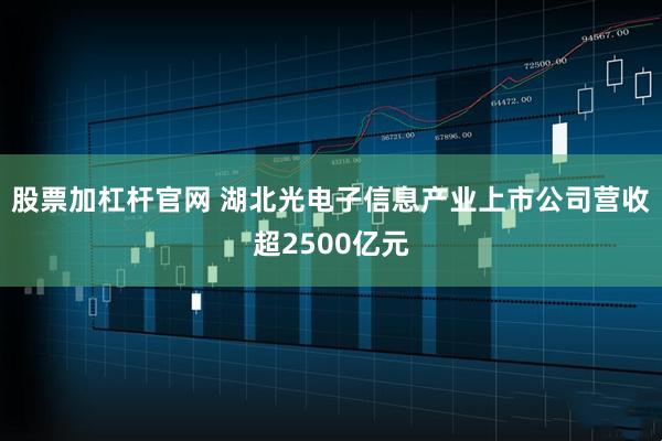 股票加杠杆官网 湖北光电子信息产业上市公司营收超2500亿元